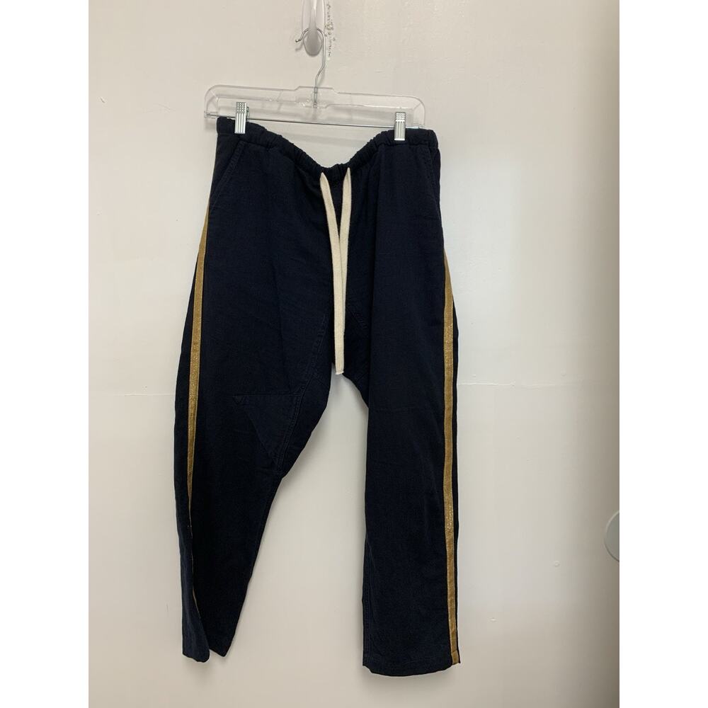 Free City Gold Stripe Cotton Pants Indigo Overdye Size Large